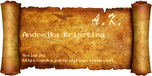 Andrejka Krisztina névjegykártya